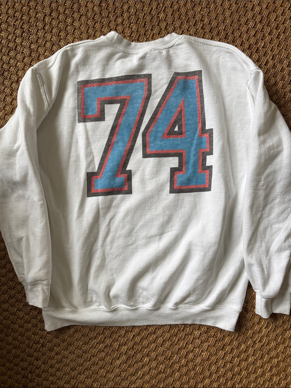 Junkfood Grateful Dead White Crewneck Sweatshirt Blue and Red Graphic medium - Picture 3 of 3